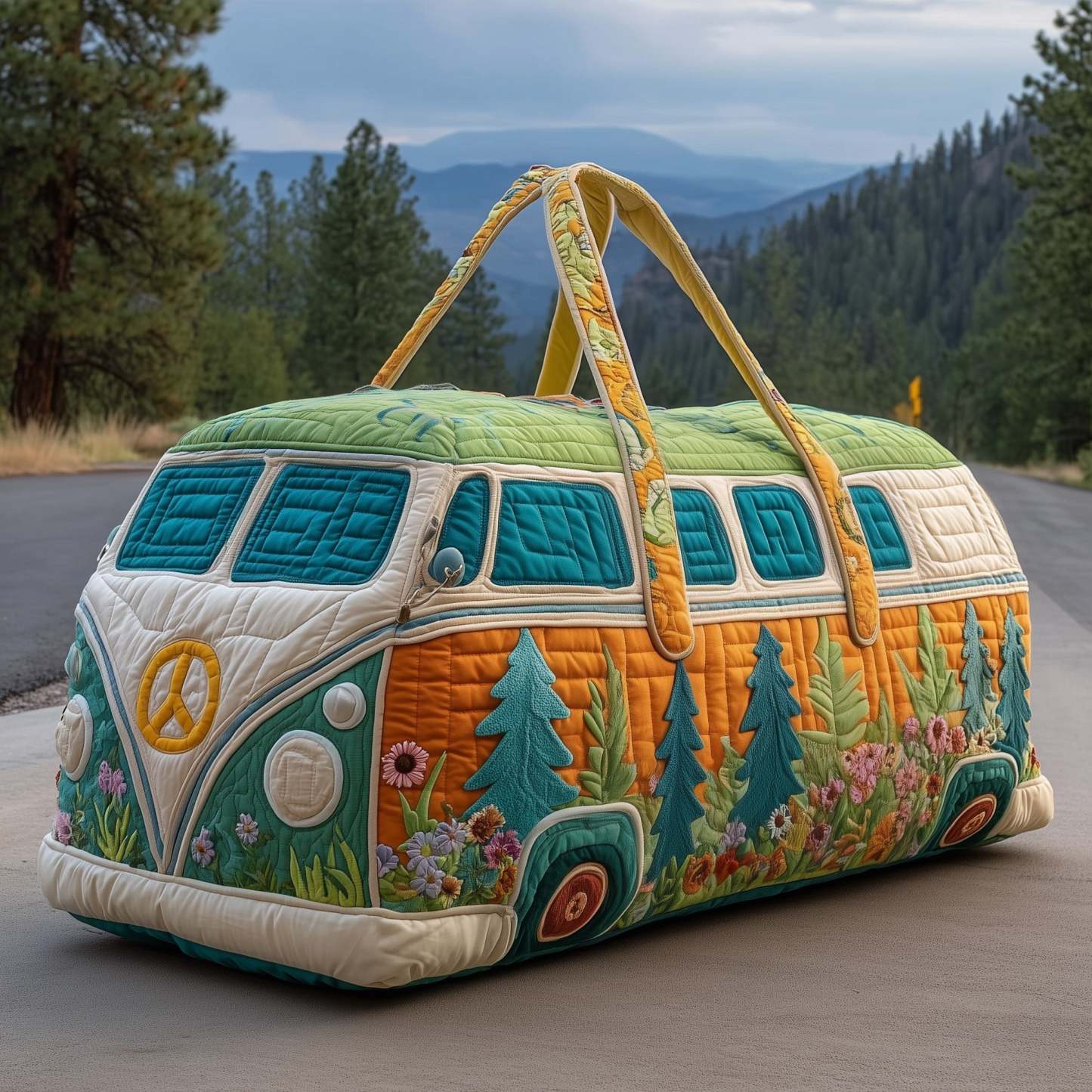 Hippie Van Quilted Duffle Bag GFTONL6017