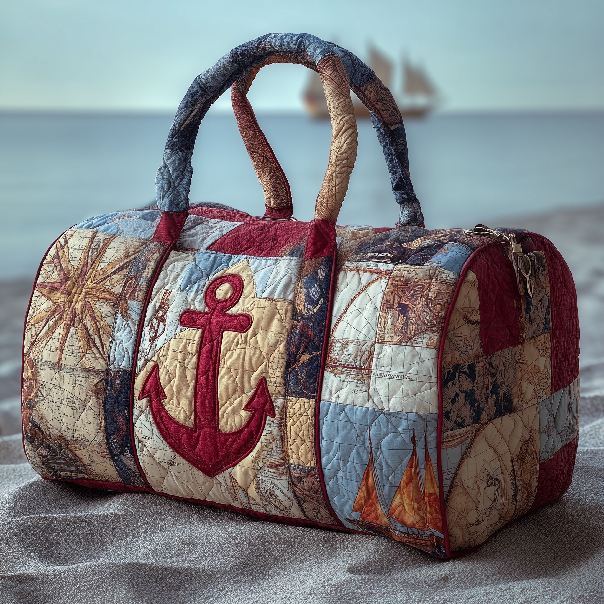 Nautical Anchor Quilted Duffle Bag GFTONT2421
