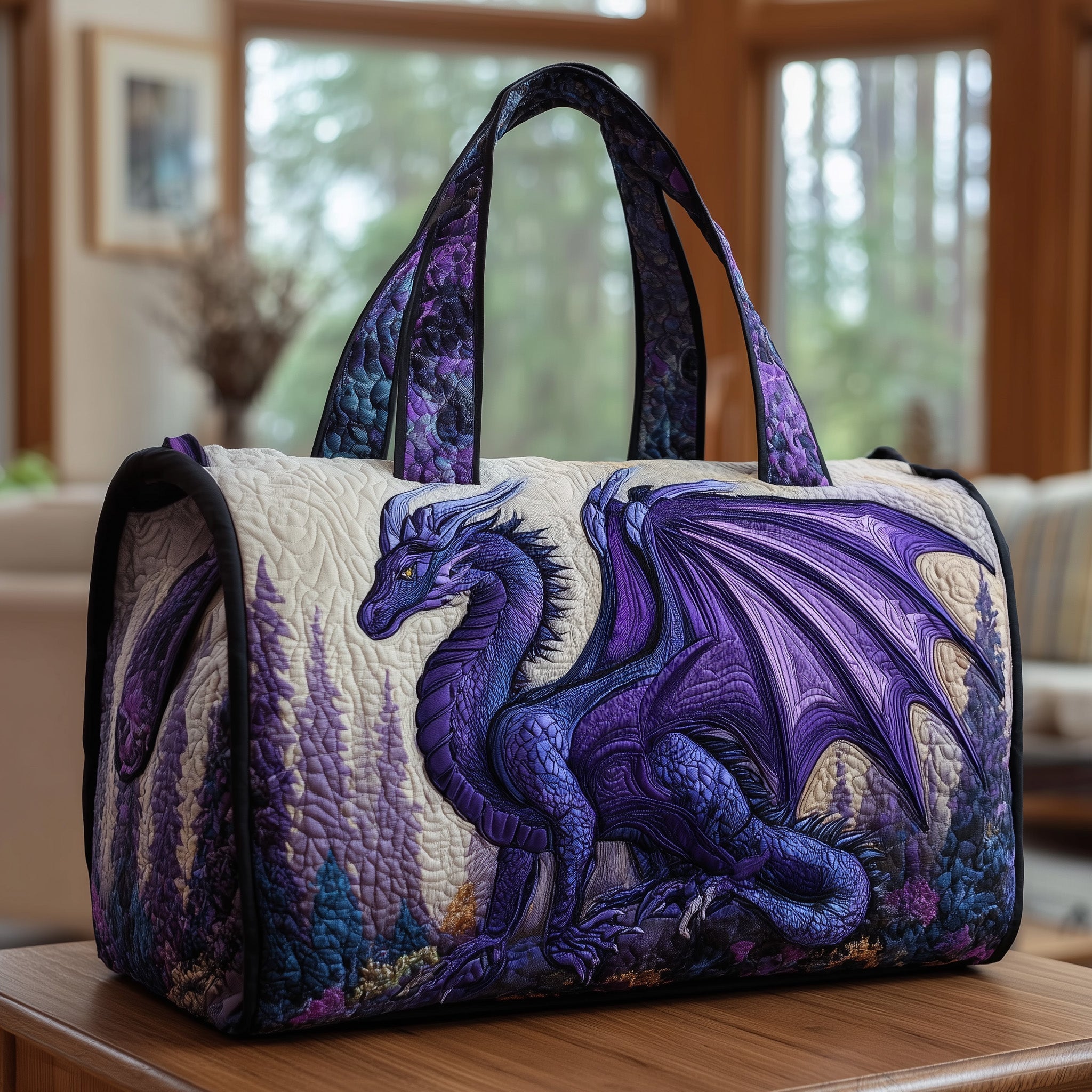 Majestic Dragon Quilted Duffle Bag GFTOTP10495