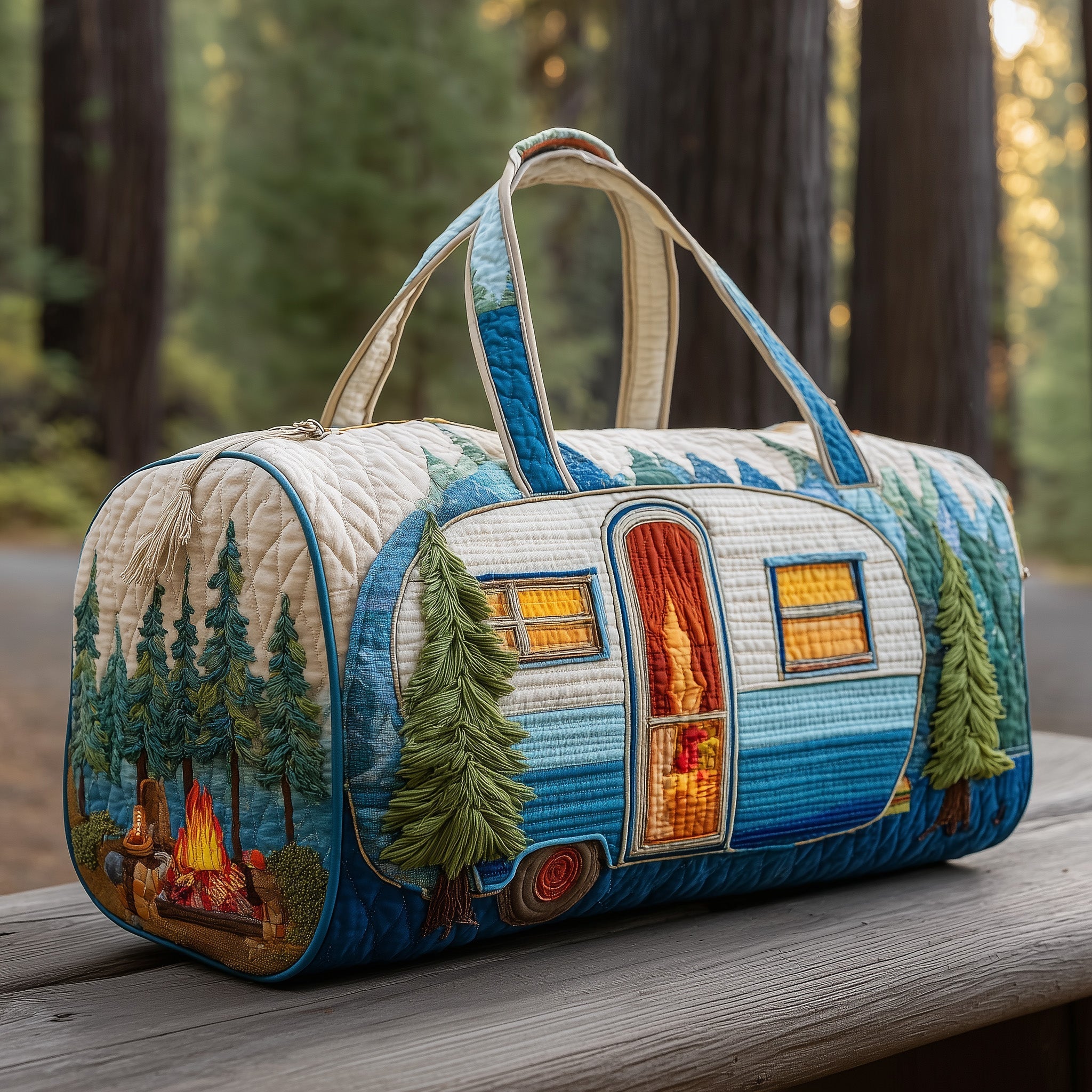 Camping Trailer Quilted Duffle Bag GFTOTP10807