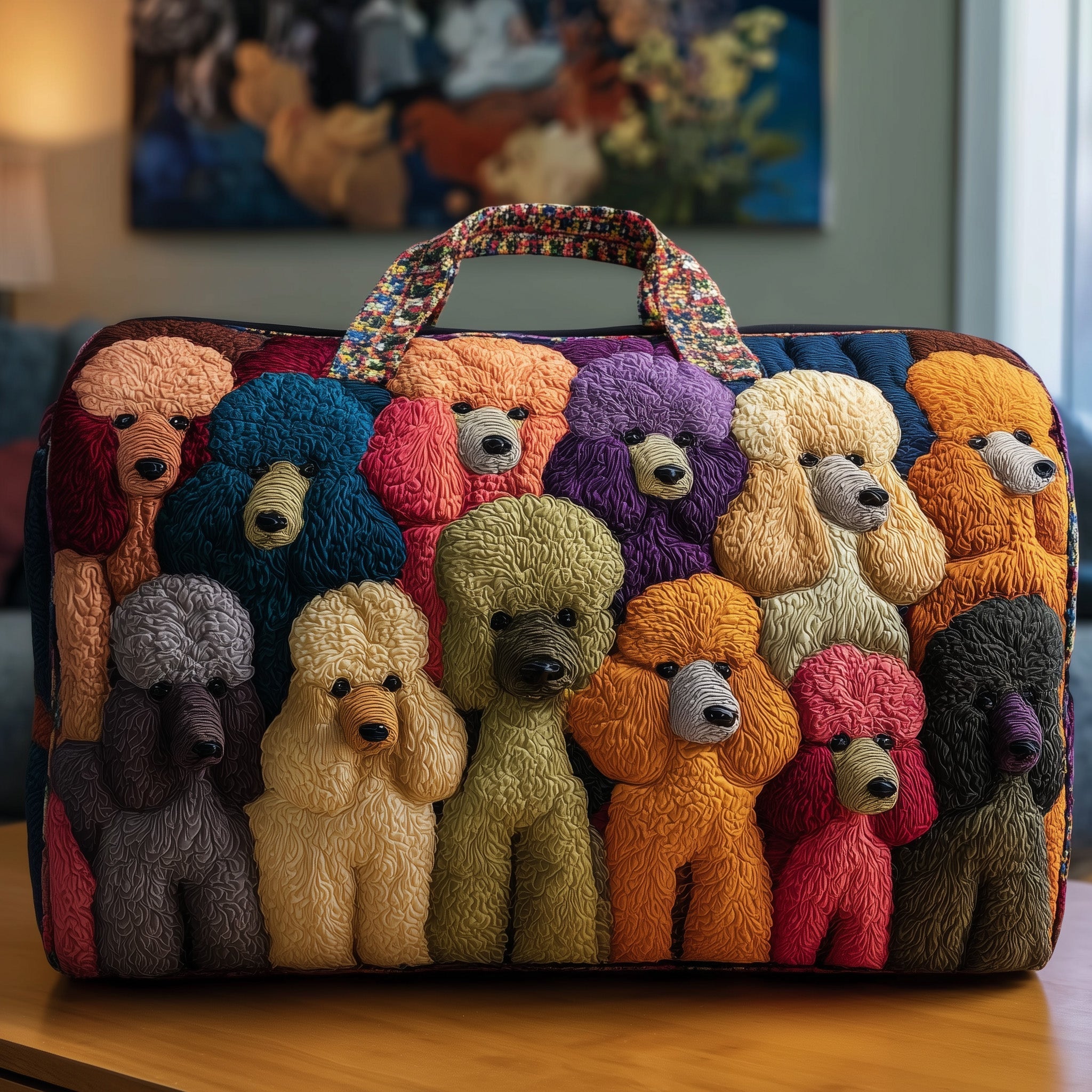 Poodle Quilted Duffle Bag GFTOTP10826
