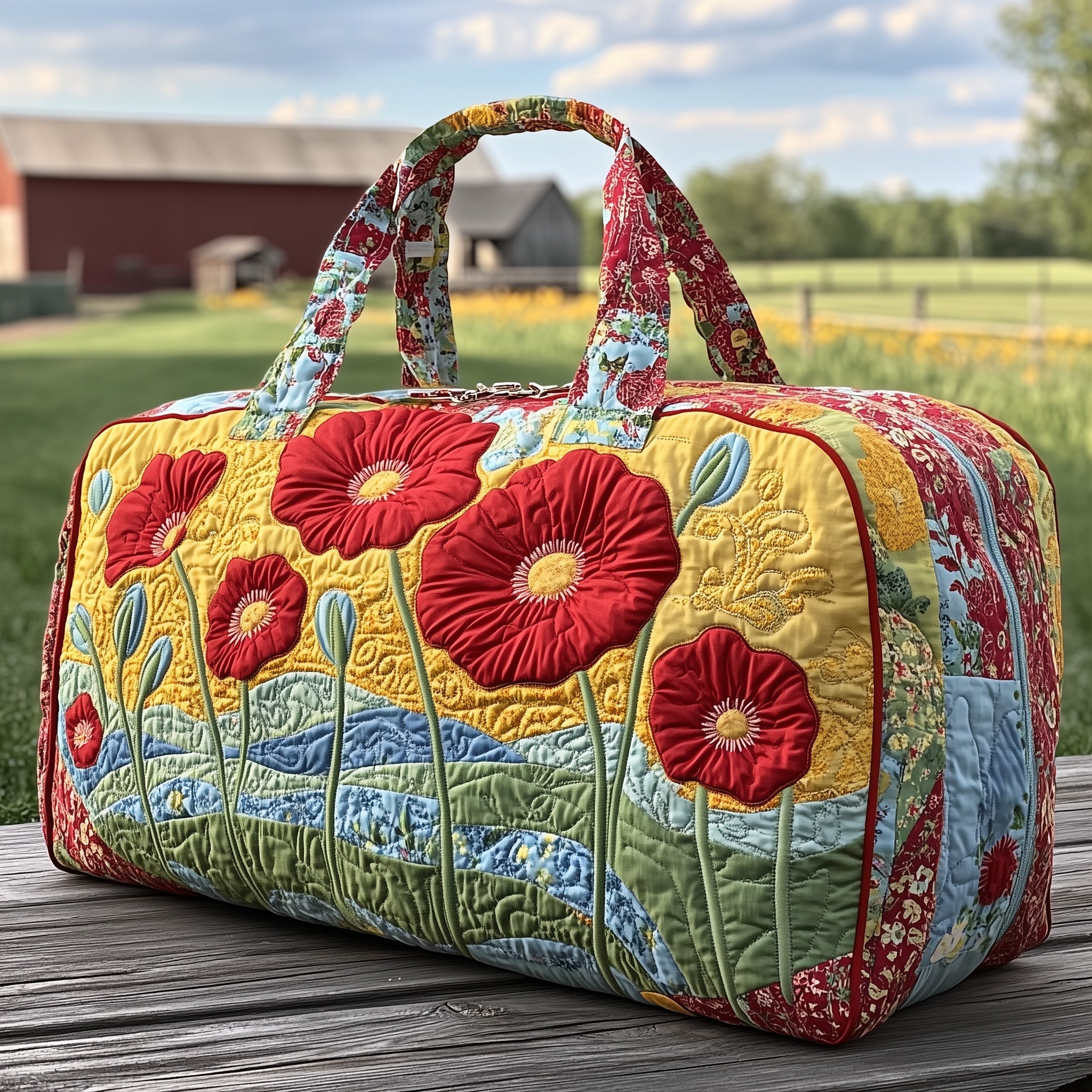 Petals Charm Quilted Duffle Bag GFTOTP12174
