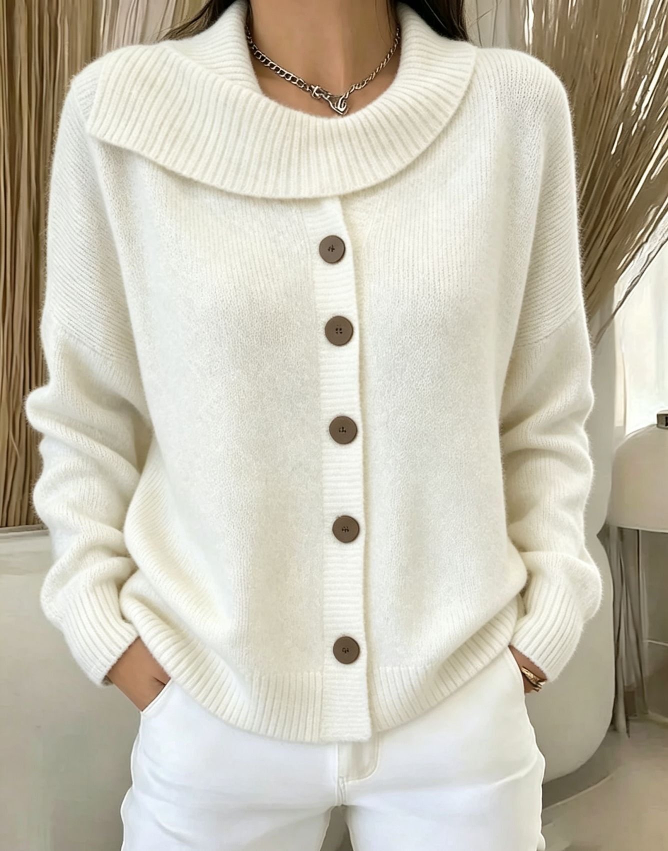 CLEARANCE SALE🔥Women's Cozy Button-Up Knit Cardigan