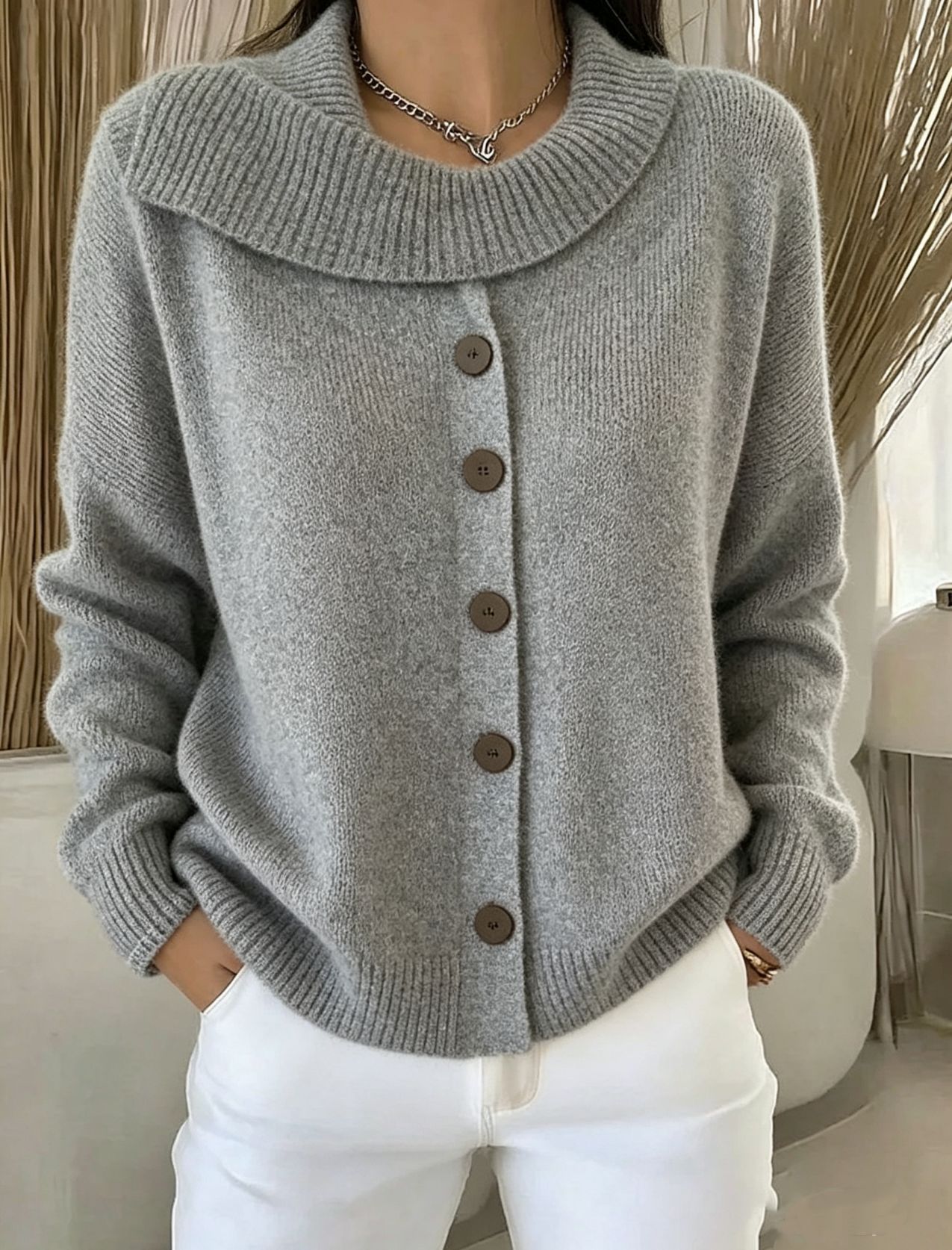 CLEARANCE SALE🔥Women's Cozy Button-Up Knit Cardigan