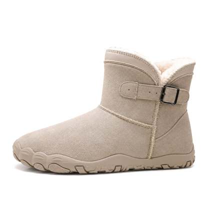 Unisex Barefoot Winter Boots, Warm Fleece Lined Minimalist Snow Boots