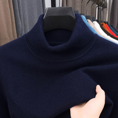 Men's Four Seasons Quality Cashmere Turtleneck Knitted Sweater