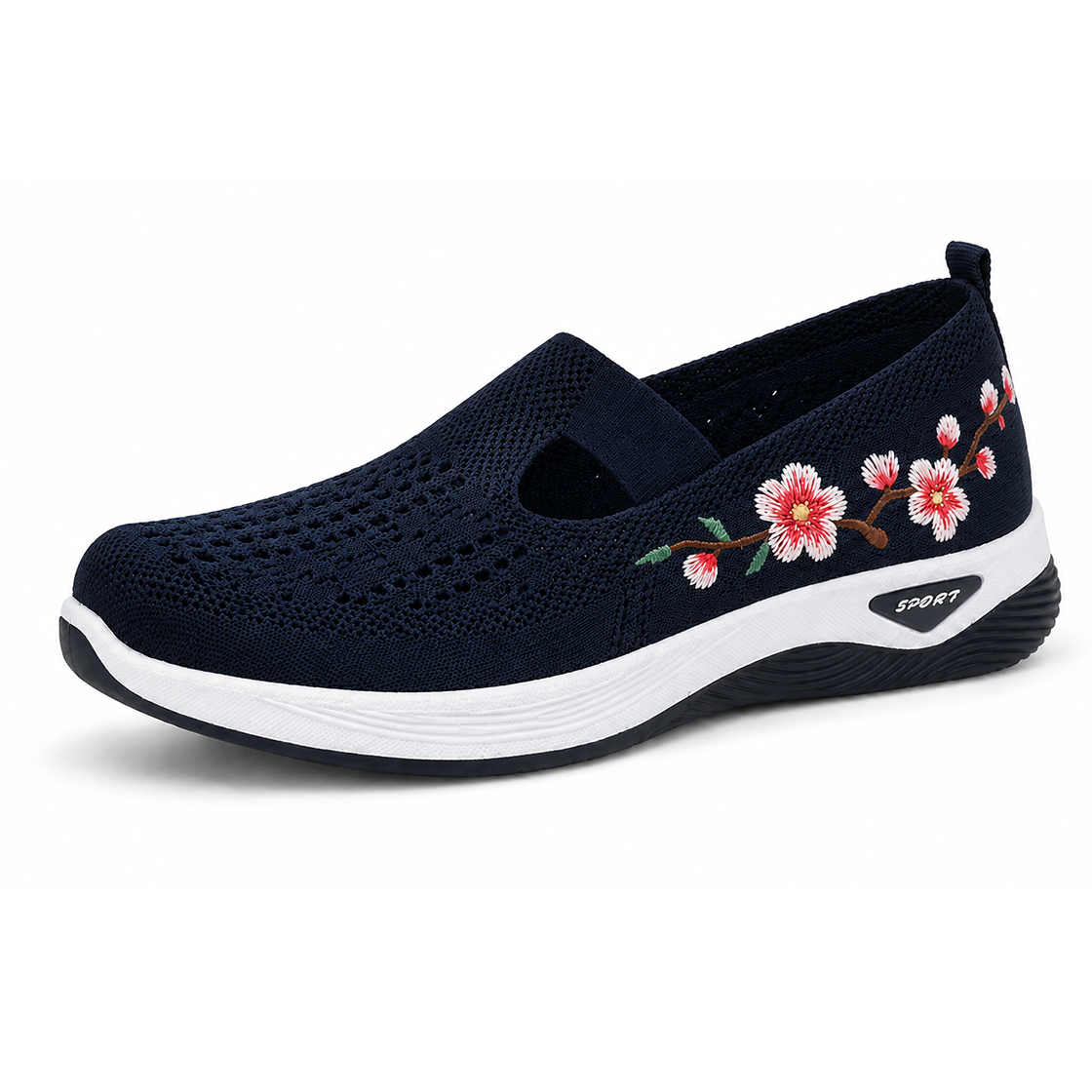  Women's Orthopedic Slip-On Walking Shoes — Featuring arch support; breathable and lightweight.