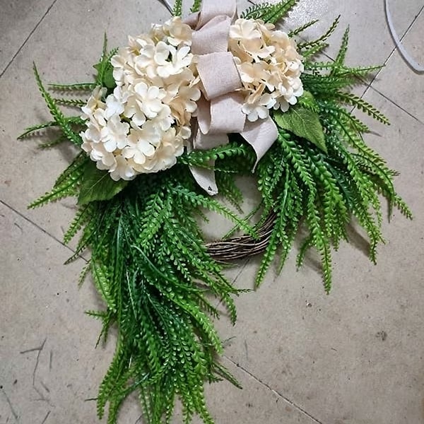 🌸Handcrafted Hydrangea Wreath – The Perfect All-Season Front Door Decor
