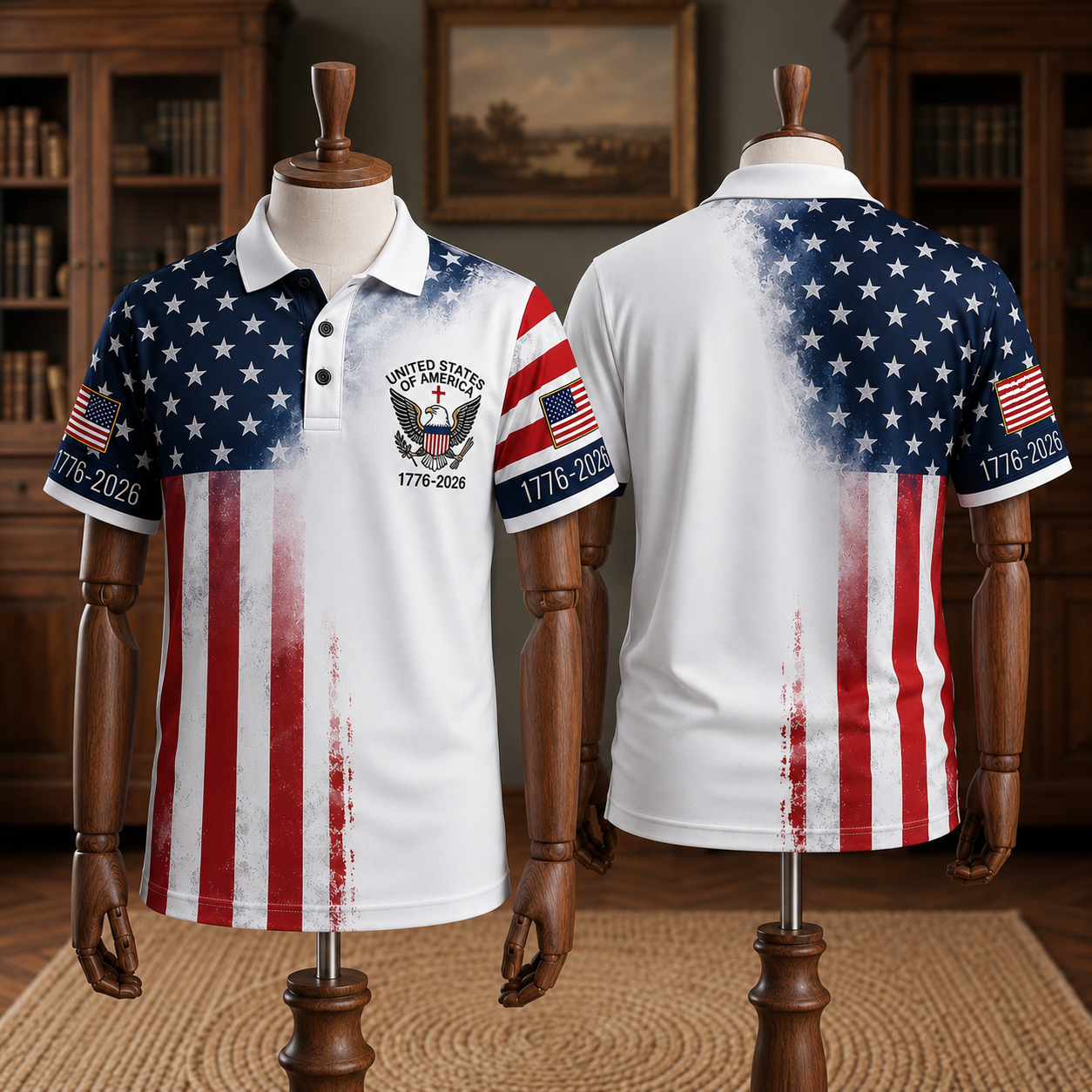 250 Years We The People Golf - USA 250th Anniversary Polo Shirt