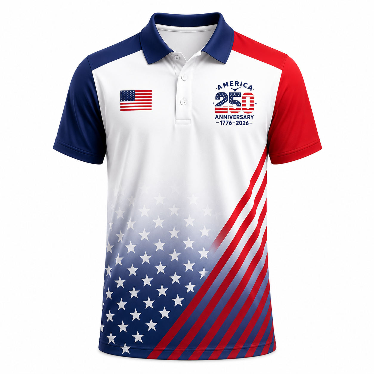 250 Years We The People Golf - USA 250th Anniversary Polo Shirt