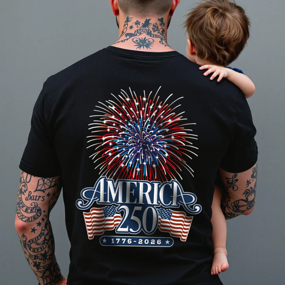 America 250 Firework Shirt, 1776-2026 America Celebrate Shirt