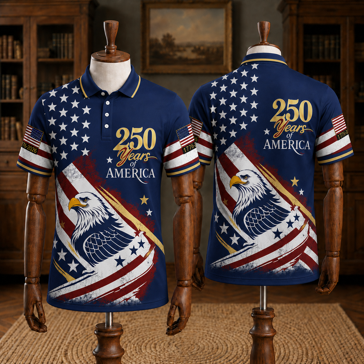 250 Years We The People Golf - USA 250th Anniversary Polo Shirt
