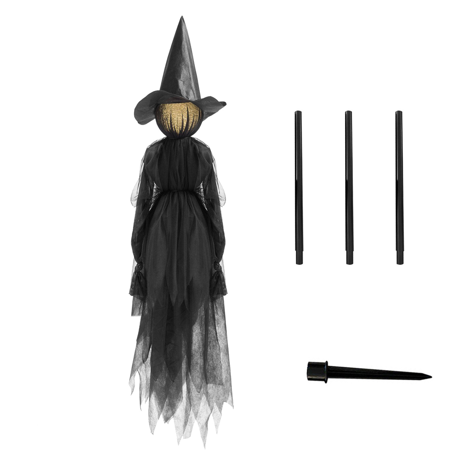 🧙♀️ 3 Pack Voice Control Light-Up Holding Hands Witch Decor