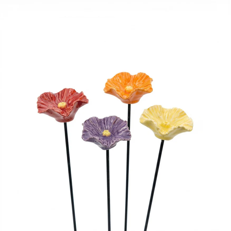 Dot's BeeBlossoms – Weatherproof Ceramic Watering Stations, Set of 4