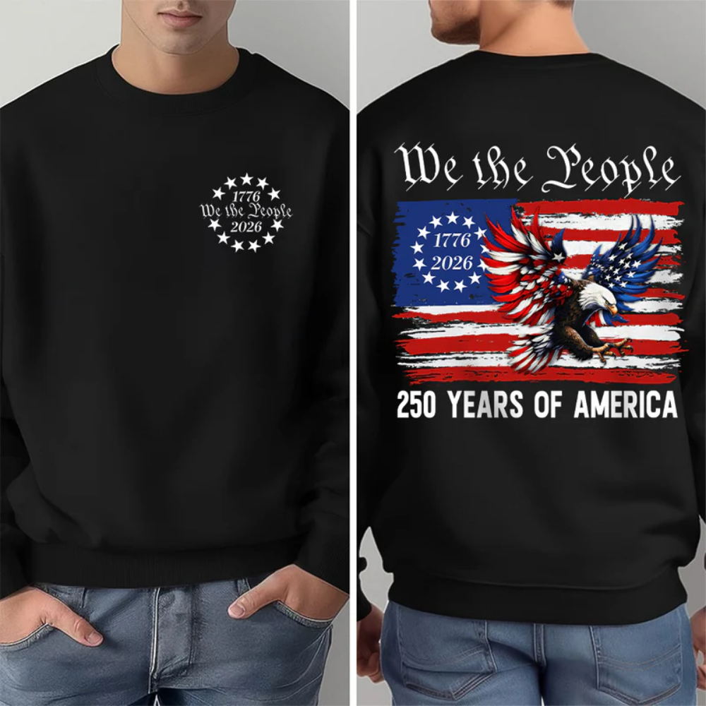 Patriot We The People T-Shirt | 250 Years of America 1776 2026 Back & Front Shirt