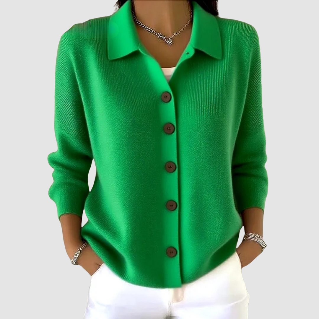 Elegant Button-Up Knit Cardigan