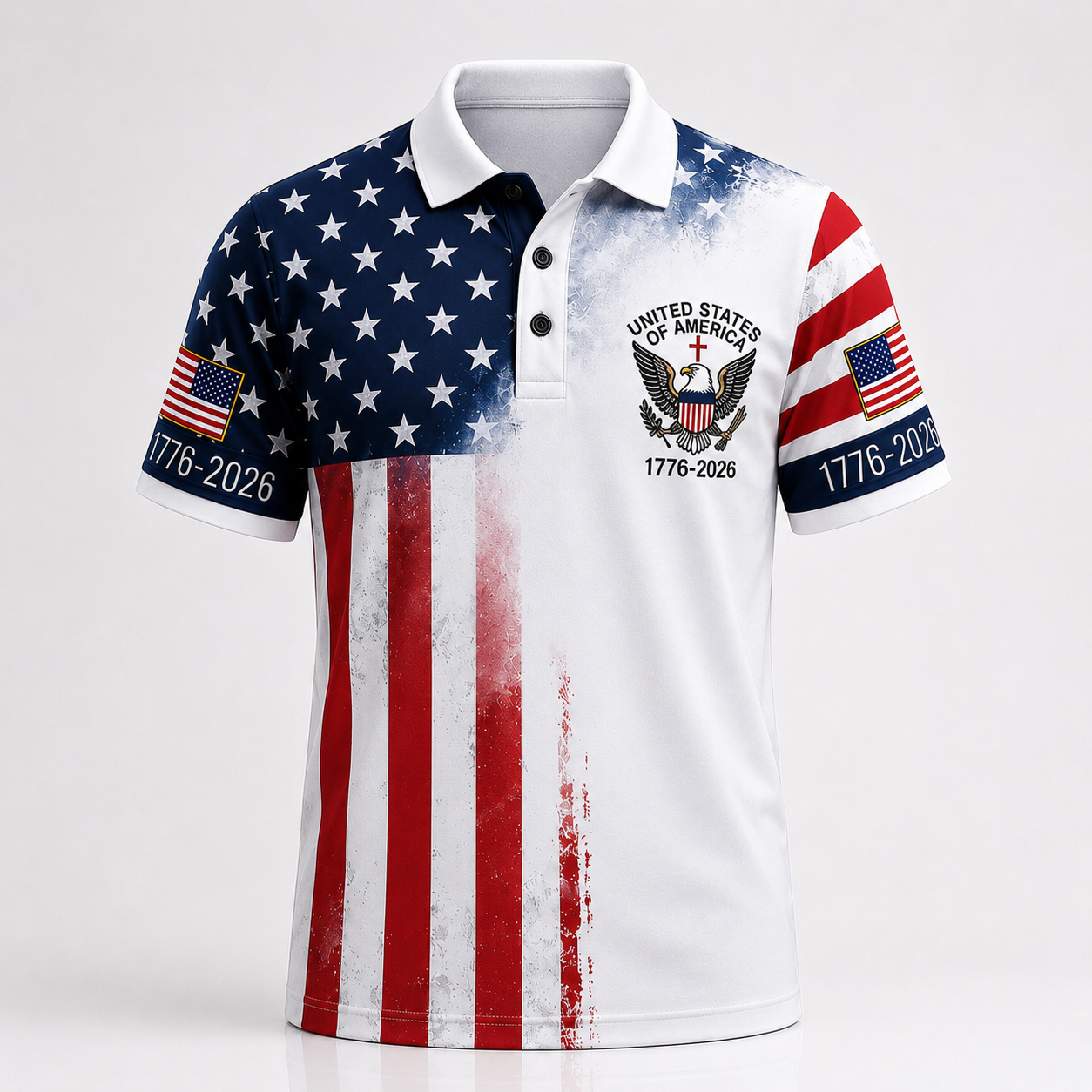 250 Years We The People Golf - USA 250th Anniversary Polo Shirt