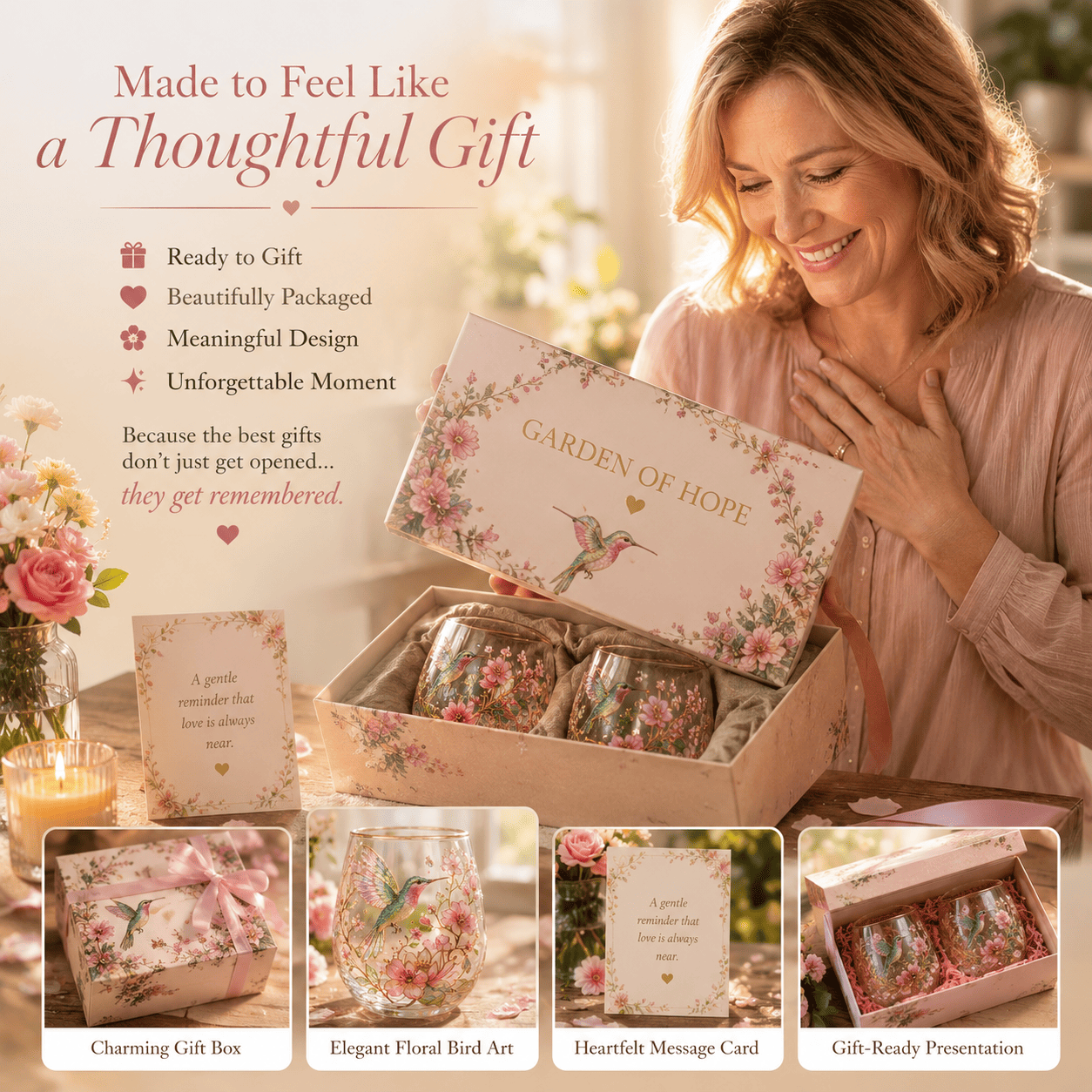 🎁 Today Only SAVE 83% OFF — Garden of Hope™ Floral Bird Glass Set That Turns Every Sip Into A Beautiful, Meaningful Gift For Mom, Grandma, Friends & Garden Lovers 🌸🐦✨