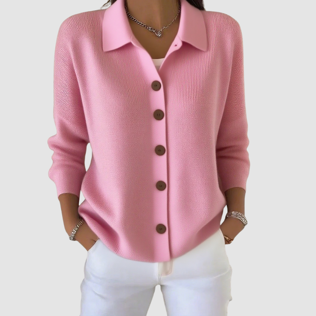 Elegant Button-Up Knit Cardigan