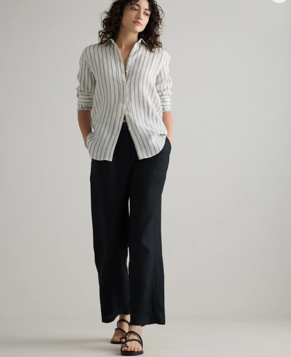 European Linen Pleated Trouser