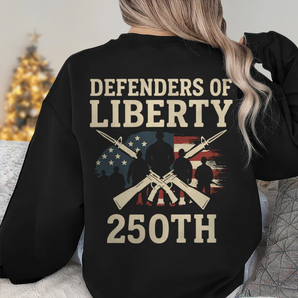 Defenders Of Liberty 250th Anniversary USA Back Side Dark Shirt