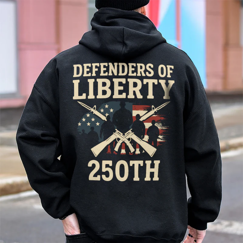 Defenders Of Liberty 250th Anniversary USA Back Side Dark Shirt