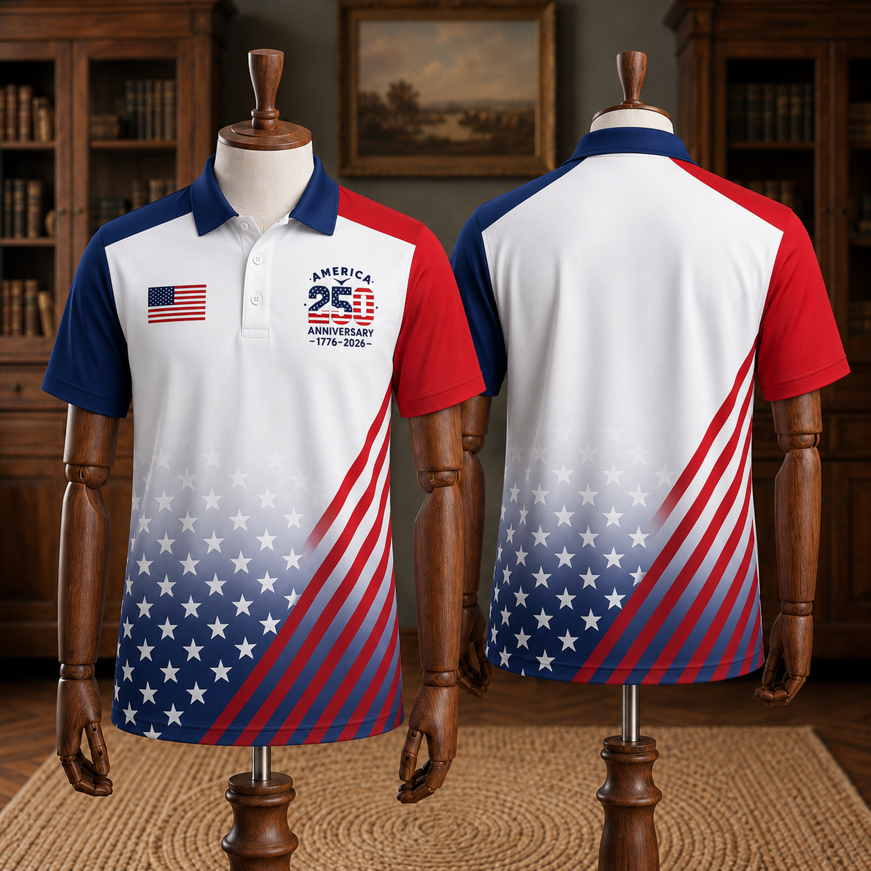 250 Years We The People Golf - USA 250th Anniversary Polo Shirt