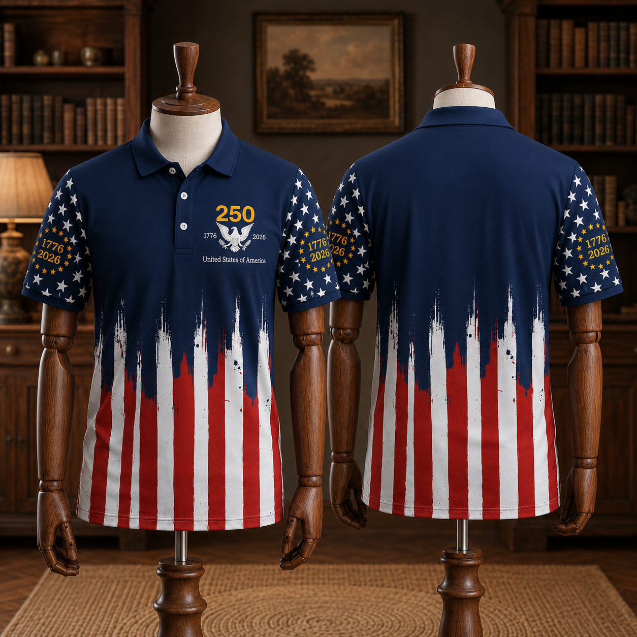250 Years We The People Golf - USA 250th Anniversary Polo Shirt