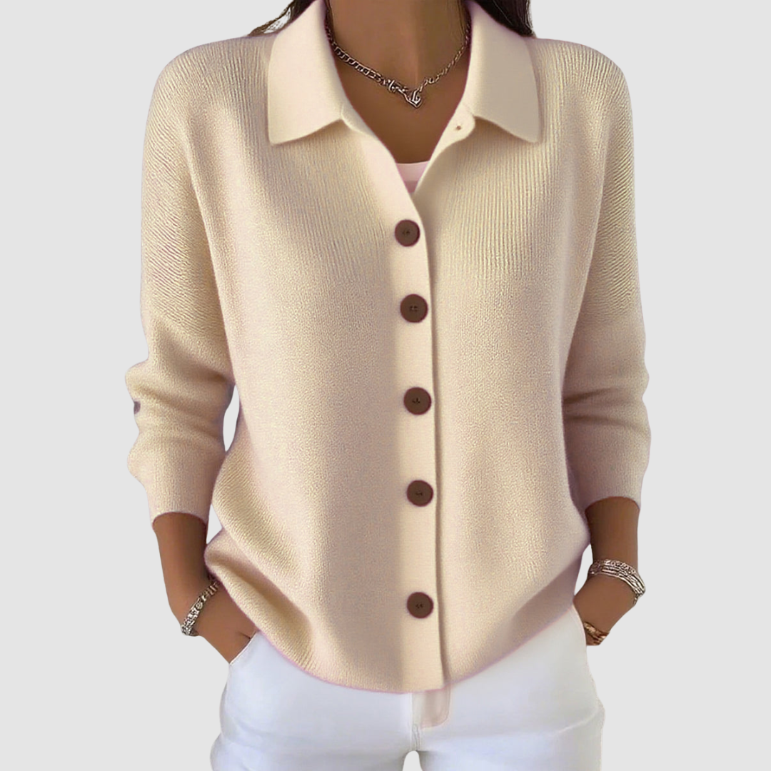 Elegant Button-Up Knit Cardigan