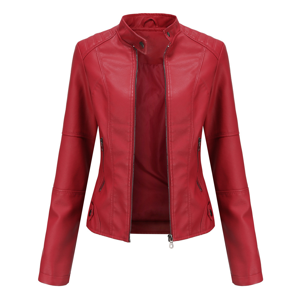 Helen | Refined Stand-Collar Moto Jacket