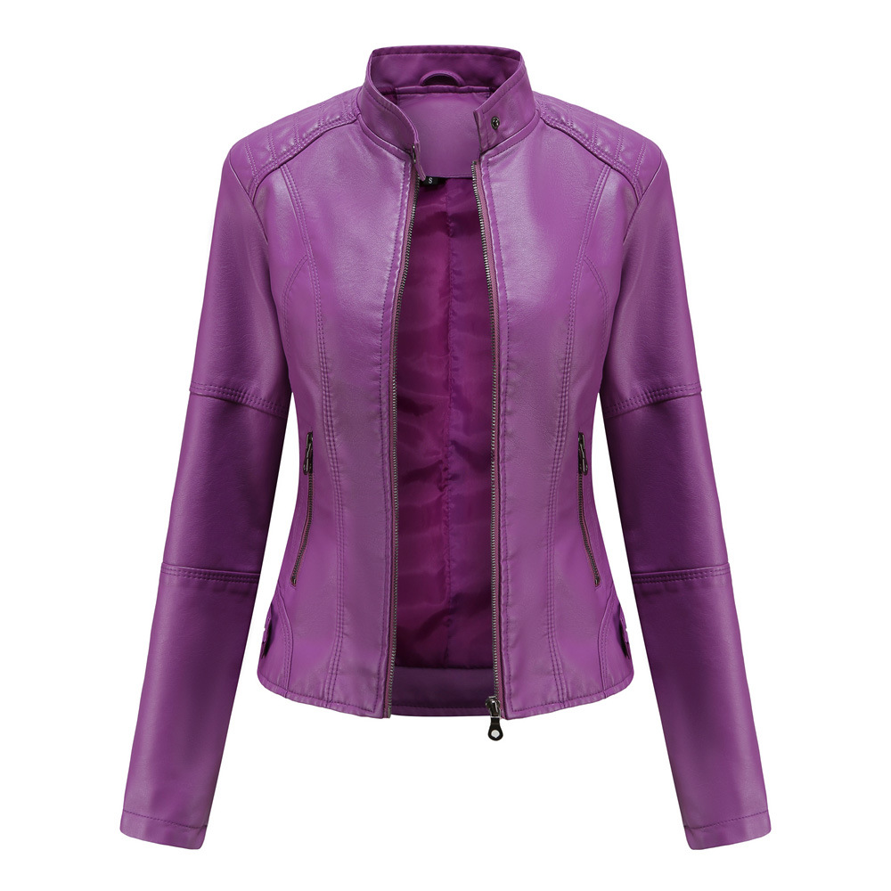 Helen | Refined Stand-Collar Moto Jacket
