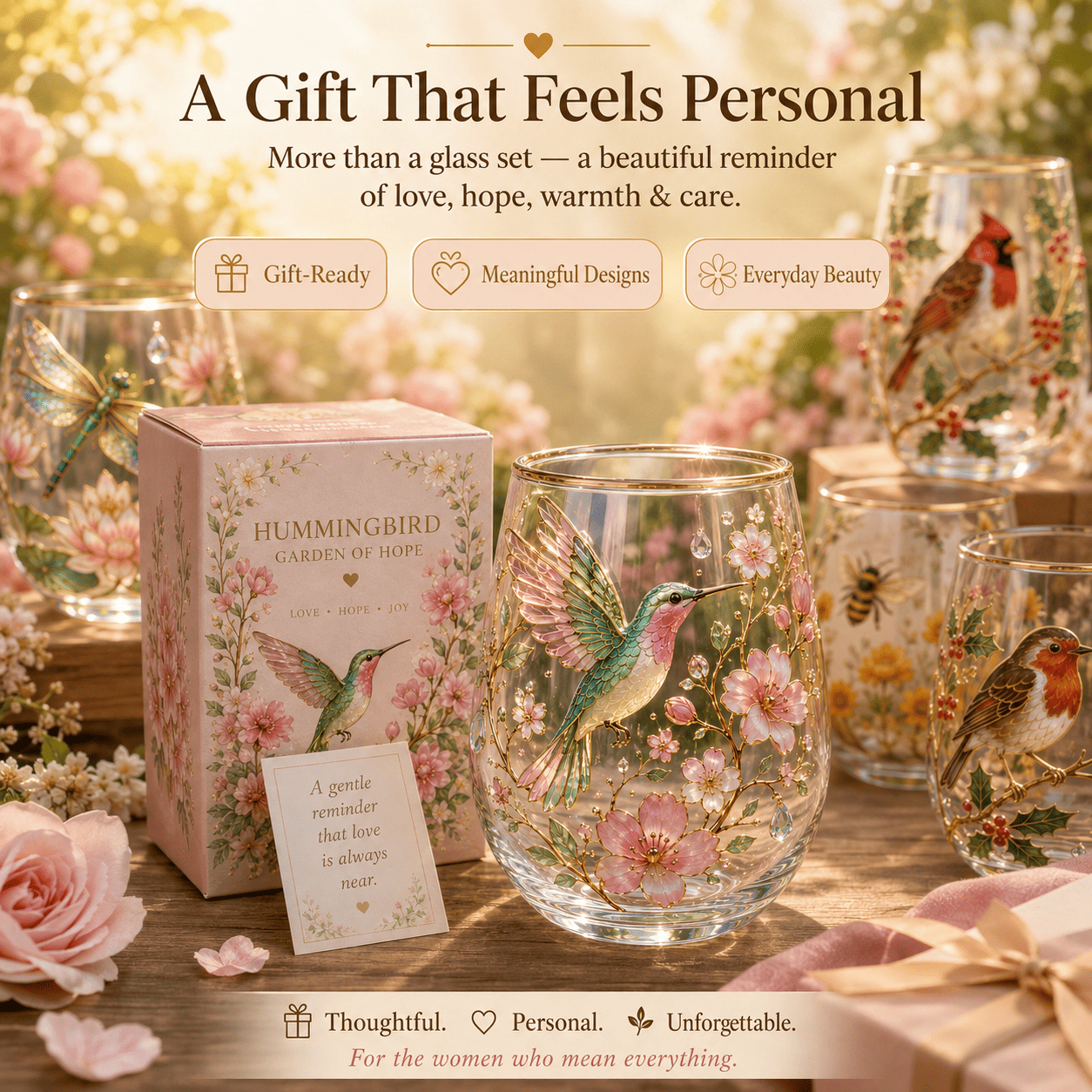 🎁 Today Only SAVE 83% OFF — Garden of Hope™ Floral Bird Glass Set That Turns Every Sip Into A Beautiful, Meaningful Gift For Mom, Grandma, Friends & Garden Lovers 🌸🐦✨