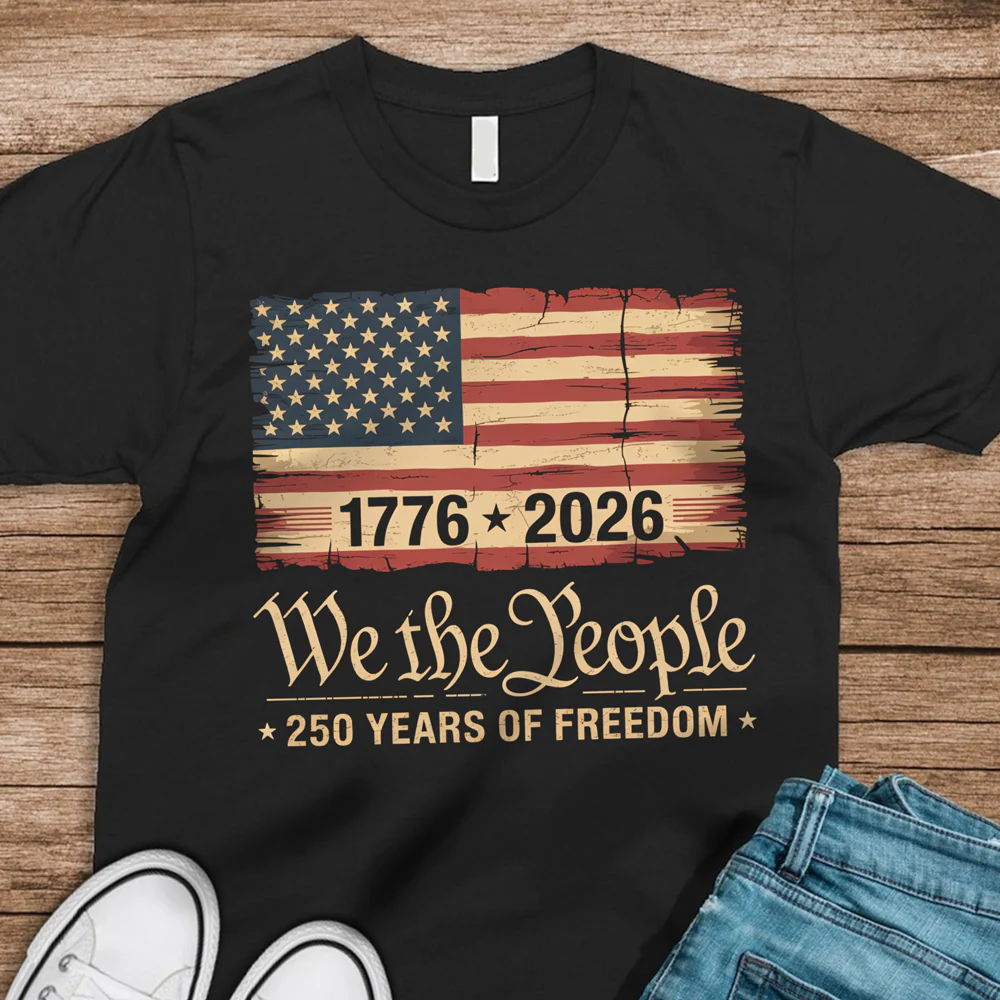 America 250th Birthday US Flag 250 Years, We The People  Shirt