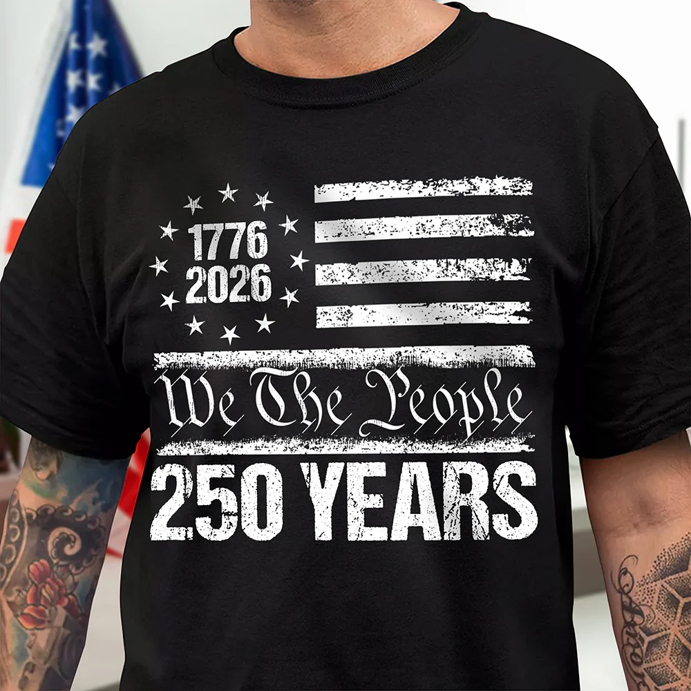 250 Years USA 250th Birthday 1776-2026 Eagle Flag Shirt, 4th Of July Shirt