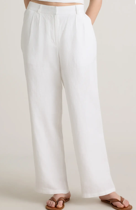 European Linen Pleated Trouser