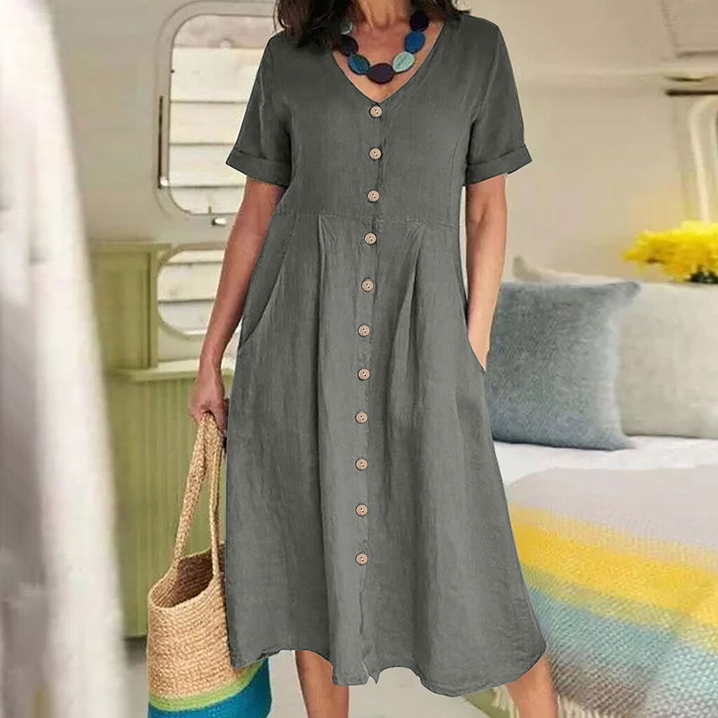 ⏰SUMMER FINAL SALE⚡ 50% off ⚡The Linen Dress American Women Love to Wear All Summer