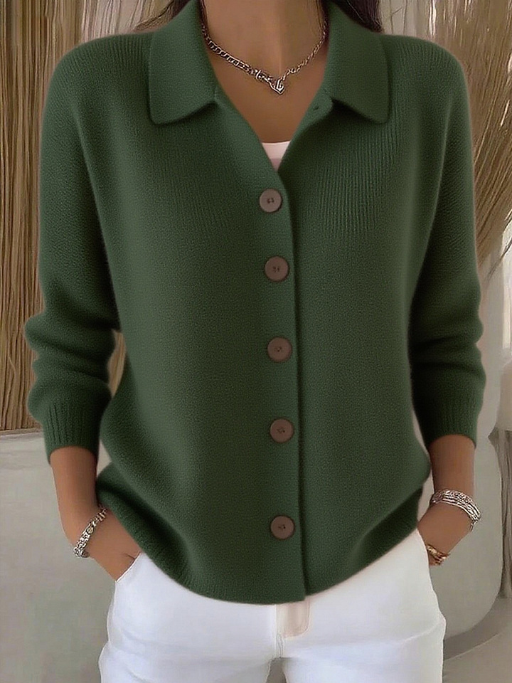 Elegant Button-Up Knit Cardigan