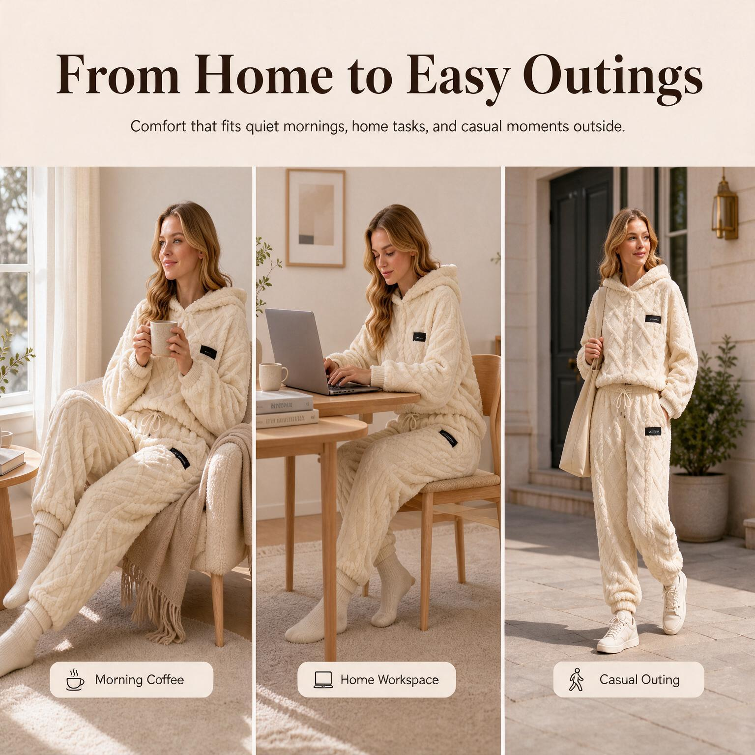 ⏳LAST DAY SALE ONLY ￡23.99!!🔥🍂 Embossed Geometric Plush Set – Timeless Comfort & Effortless Style For Every Occasion