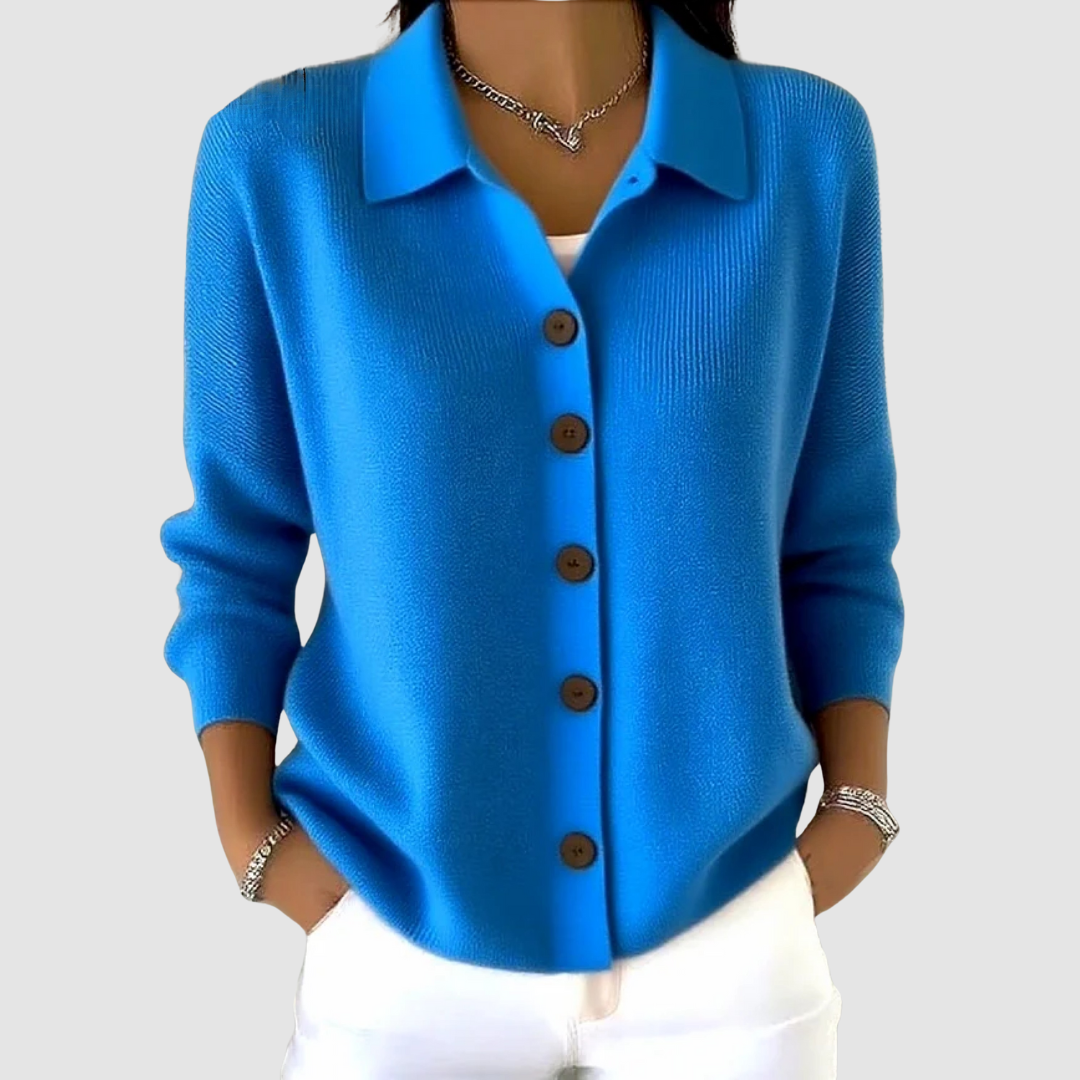 Elegant Button-Up Knit Cardigan