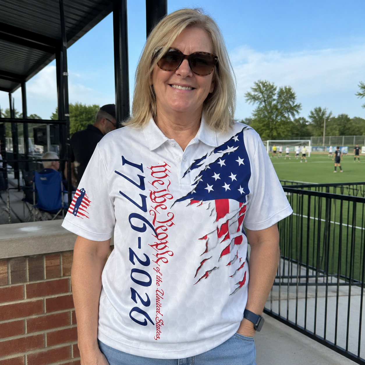 250 Years We The People Golf - USA 250th Anniversary Polo Shirt