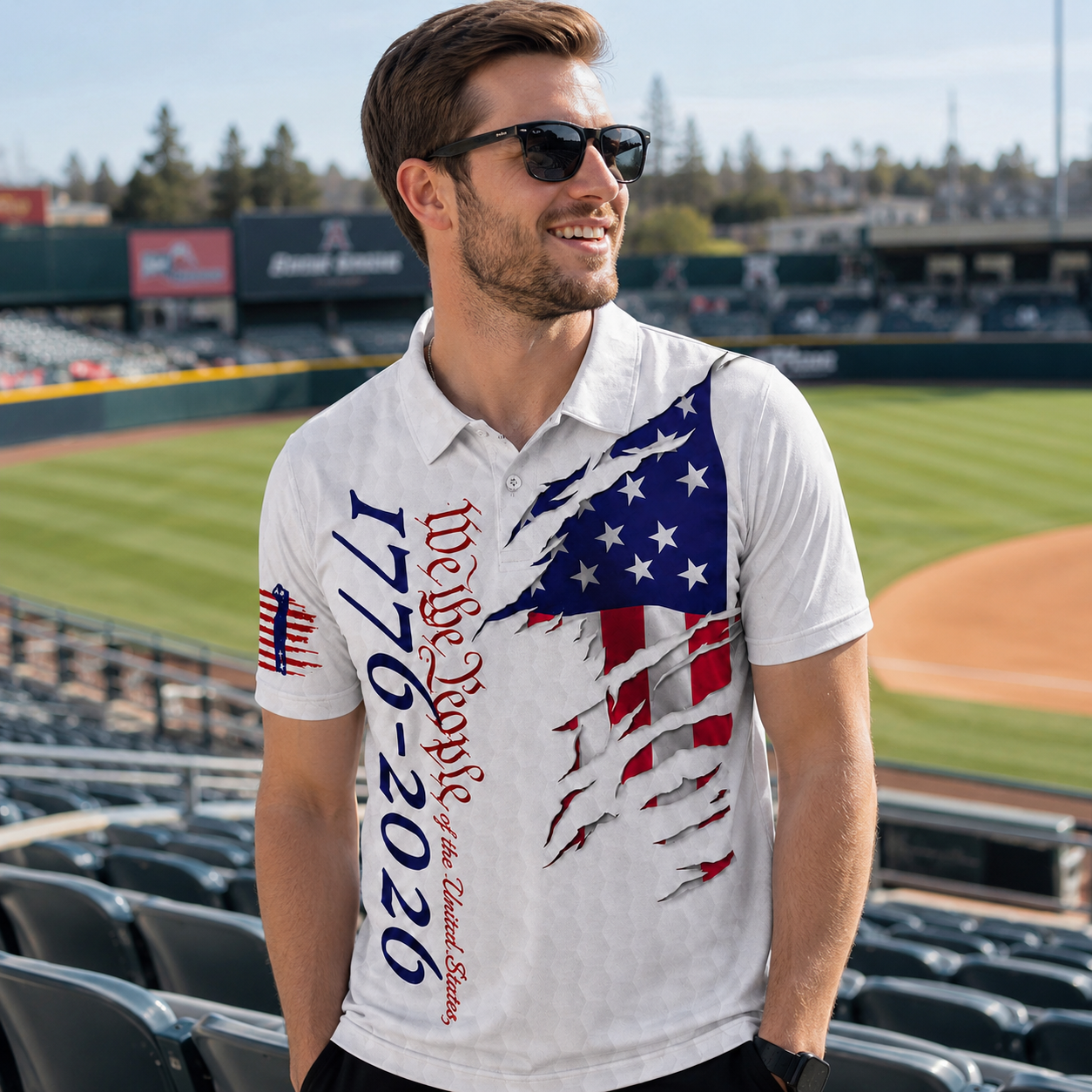 250 Years We The People Golf - USA 250th Anniversary Polo Shirt
