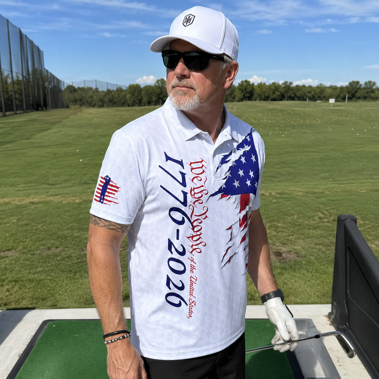 250 Years We The People Golf - USA 250th Anniversary Polo Shirt