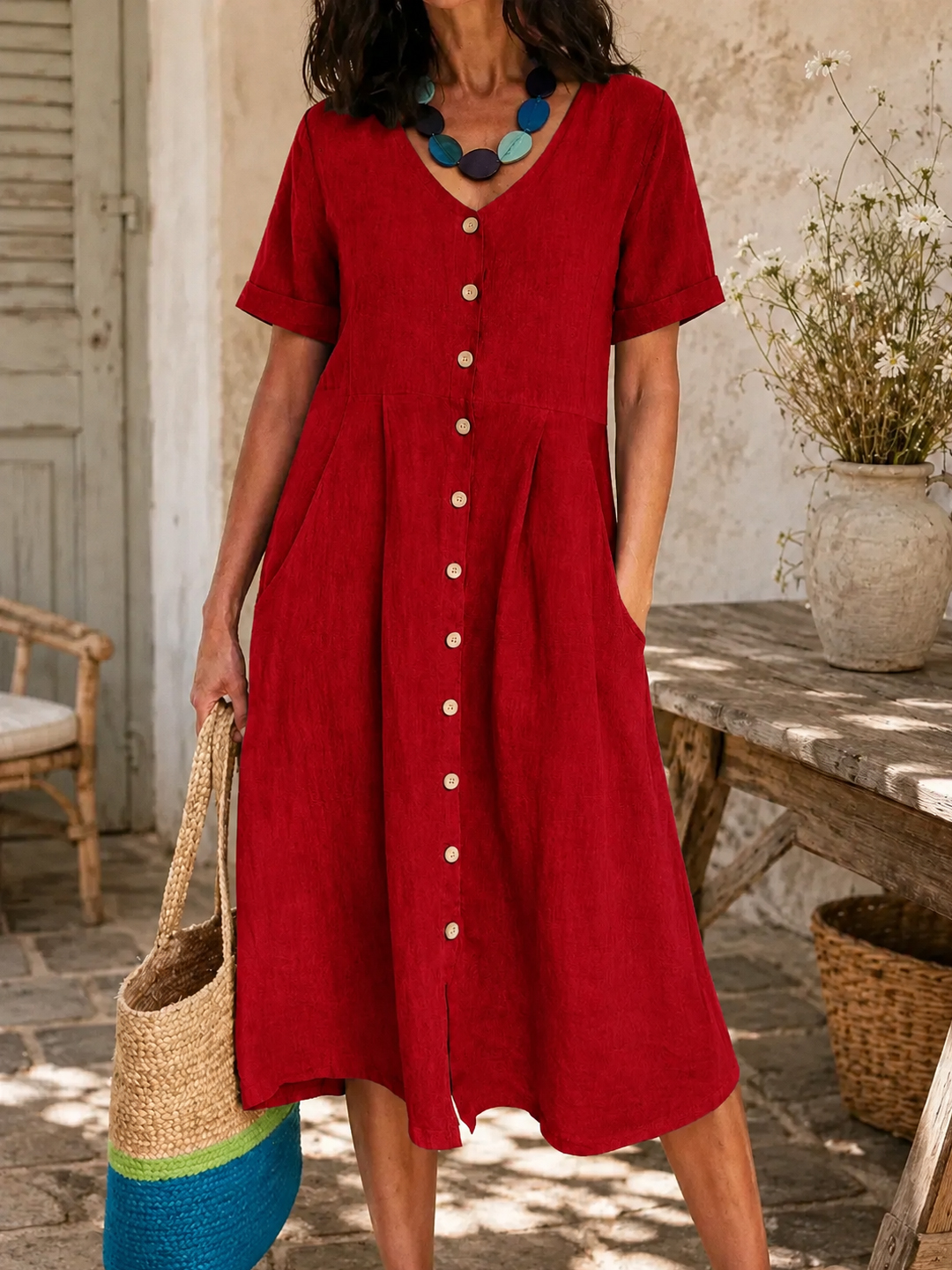 ⏰SUMMER FINAL SALE⚡ 50% off ⚡The Linen Dress American Women Love to Wear All Summer