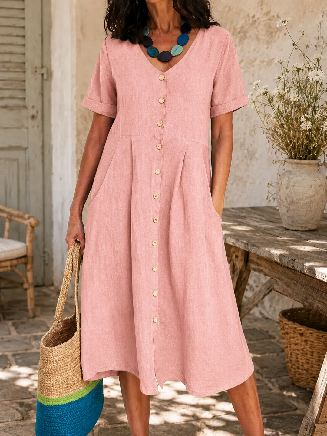 ⏰SUMMER FINAL SALE⚡ 50% off ⚡The Linen Dress American Women Love to Wear All Summer