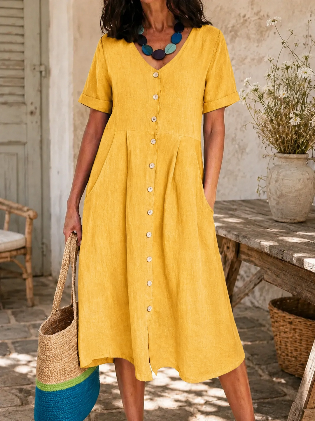 ⏰SUMMER FINAL SALE⚡ 50% off ⚡The Linen Dress American Women Love to Wear All Summer