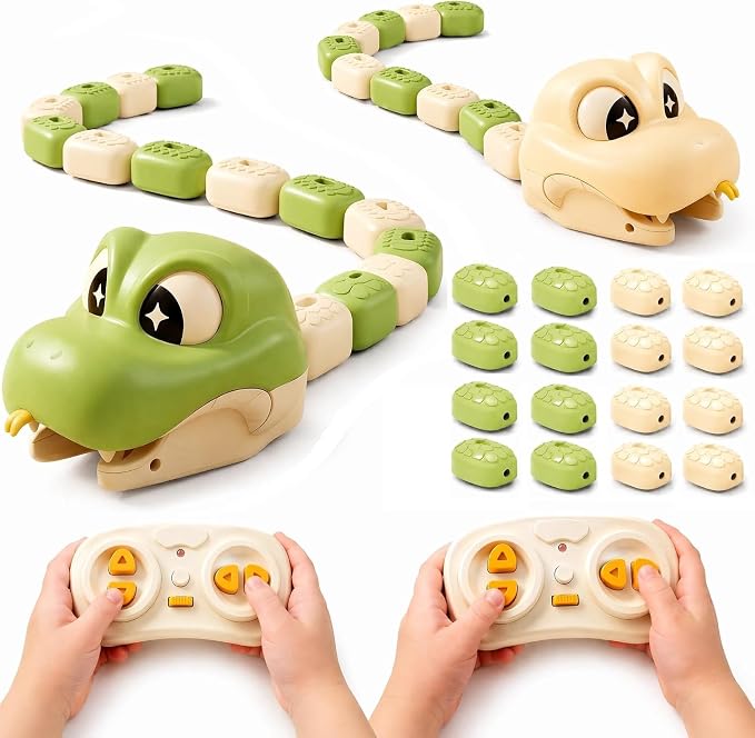 Remote control magnetic snake game with blocks