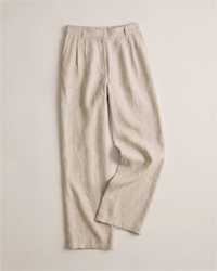 European Linen Pleated Trouser