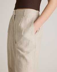European Linen Pleated Trouser