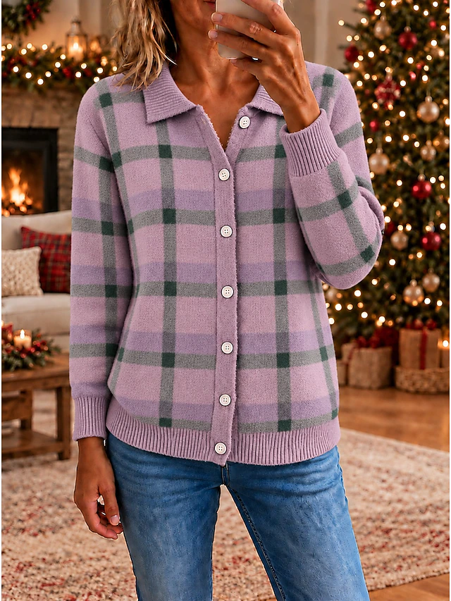 Women's Christmas Sweaters Sweater Cardigan Elegant Fashion Streetwear