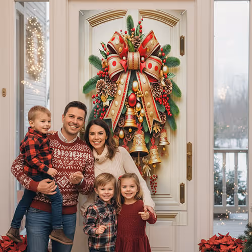 Christmas Bell Door Curtain